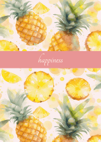 Watercolor pineapple light pink
