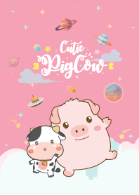 Pig&Cow Baby Galaxy Pink