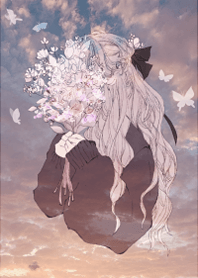 A girl holding a gentle bouquet12.