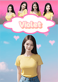 Violet Yellow shirt,jeans Pi02