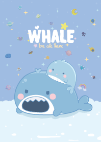 ปลาวาฬ ธีมน่ารัก สีฟ้า