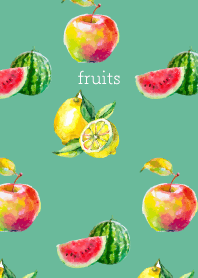 fruits  fruits  fruits on blue green