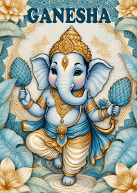 Ganesha, blue, rich in the sky, wealthy
