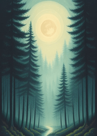 Bright Moon and Dawn 08396b