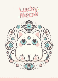 Somehoww : LUCKY MEOW x EVIL EYE (Pink)