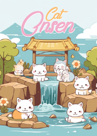 น้องแมวน้อยในบ่อออนเซนญี่ปุ่น