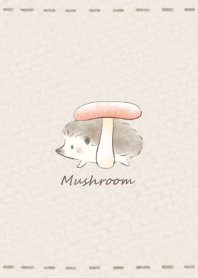 Hedgehog and Mushroom 2 -brown-