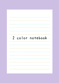 2 COLOR NOTEBOOKj-LB&YEL GR-DUSTY PURPLE