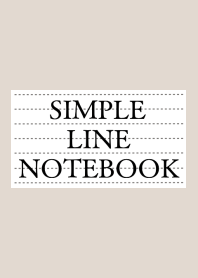 SIMPLE LINE NOTEBOOKj-BEIGE