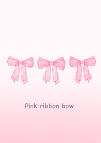 Pink ribbon bow