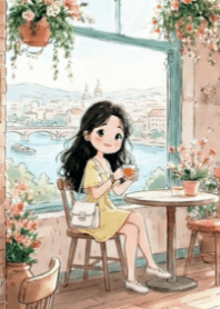 かわいい女の子とコーヒー V.61