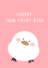 CHUBBY SNOW FAIRY BIRD-PINK RED