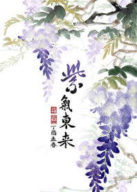 Chinese brush paint-Wisteria(J.Only)