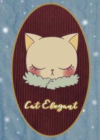 Elegant cat in winter Japanese Edition