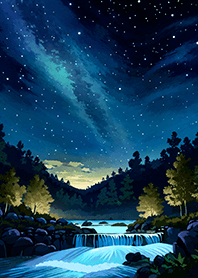 Beautiful starry night view#2174