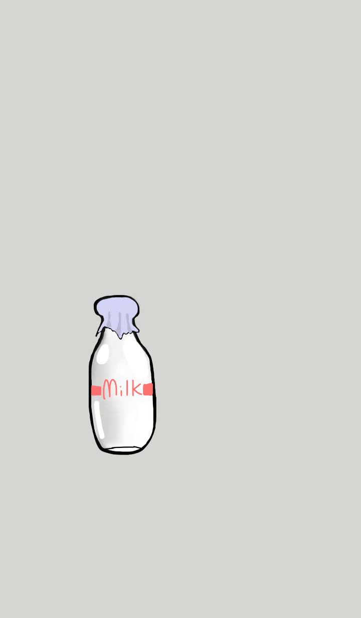 シンプル牛乳瓶 グレー1