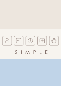シンプル(ベージュ ブルー)