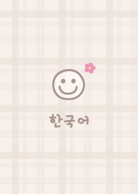 Korea Plaid<Flower>beige
