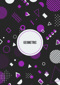 Geometric Basic Black Purple