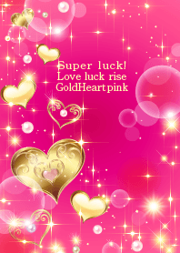 Super luck!Love luck rise GoldHeart pink