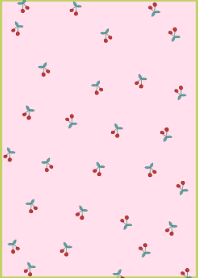 cherry_pattern (JP)yellowgreen pink