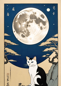 月の下の猫 16cB57