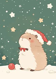 A winter Christmas capybara JP