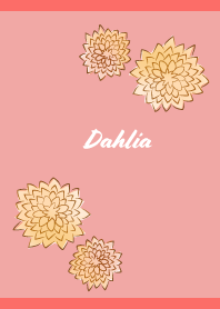 Pretty Dahlia on red