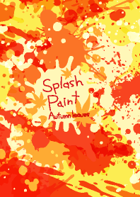 Splash paint autumn leaves color