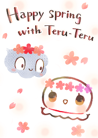 Happy spring with Teru-Teru girl