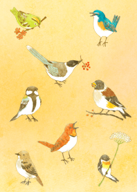 Bird (watercolor style) yellow