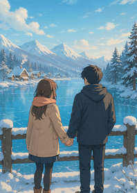 Snowy Lakeside Tender Silence