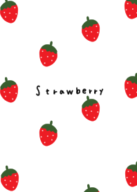 イチゴ柄。ホワイト。