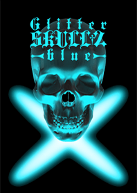 Glitter Skull 2 <blue>