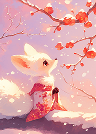 新年祈福の小雪狐❤️