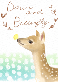 Deer and butterfly