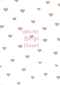 White x beige heart