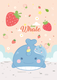 Whale Unicorn Cute Strawberry Kawaii