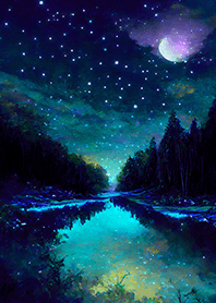 Beautiful starry night view#1437