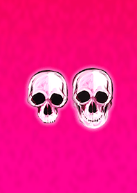 Crystal Pink Red Skull