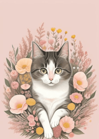 고양이와 꽃 EZep7