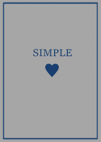SIMPLE HEART =navy gray=