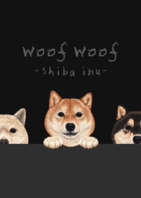 Woof Woof - Shiba inu - BLACK/GRAY