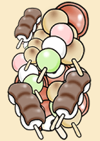 "Cartoon"Japanese mochi sweets