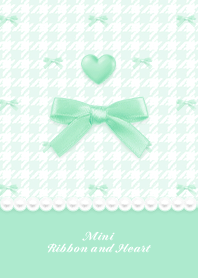 Mini Ribbon & Heart HT -  T Emerald 01