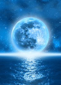 The beautiful full moon and healed water