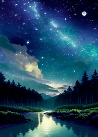 Beautiful starry night view#2154
