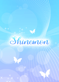 Shinemon skyblue butterfly theme