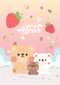 Teddy Bear Cute Strawberry Sweet