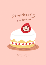 ugly bear & meowbi Strawberry cake